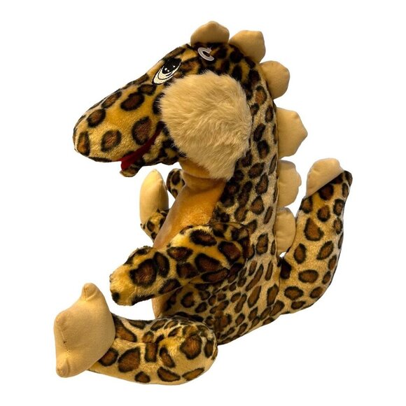 Cheetah Print Dinosaur Plush Stuffed Animal Toy 14 Inch Soft Kids Gift Boy Girl - Picture 2 of 14